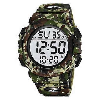 Relógio Esportivo Masculino Militar Multifuncional Digital Resistente à Água 50M com Luz de Fundo LED, Unissex, para Atividades ao Ar Livre 02