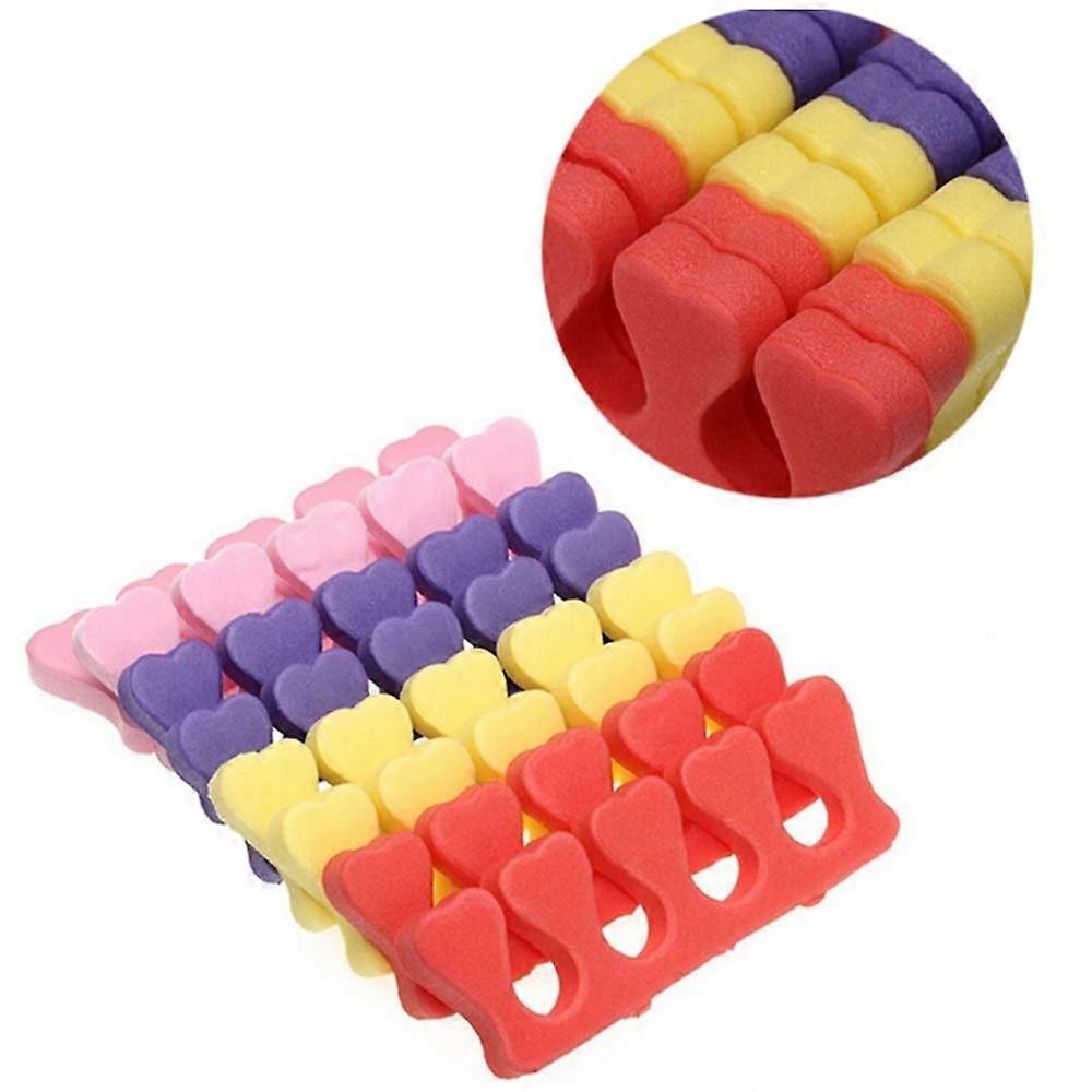 Toe Separators Toe Spacers 24pcs Soft Foam for Smudge Pedicure Manicure Bright Multicolor
