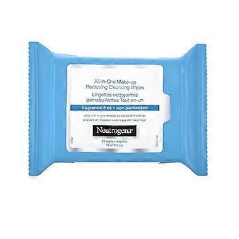 Neutrogena All In One Make Up Removing Cleansing Wipes, 25 Count