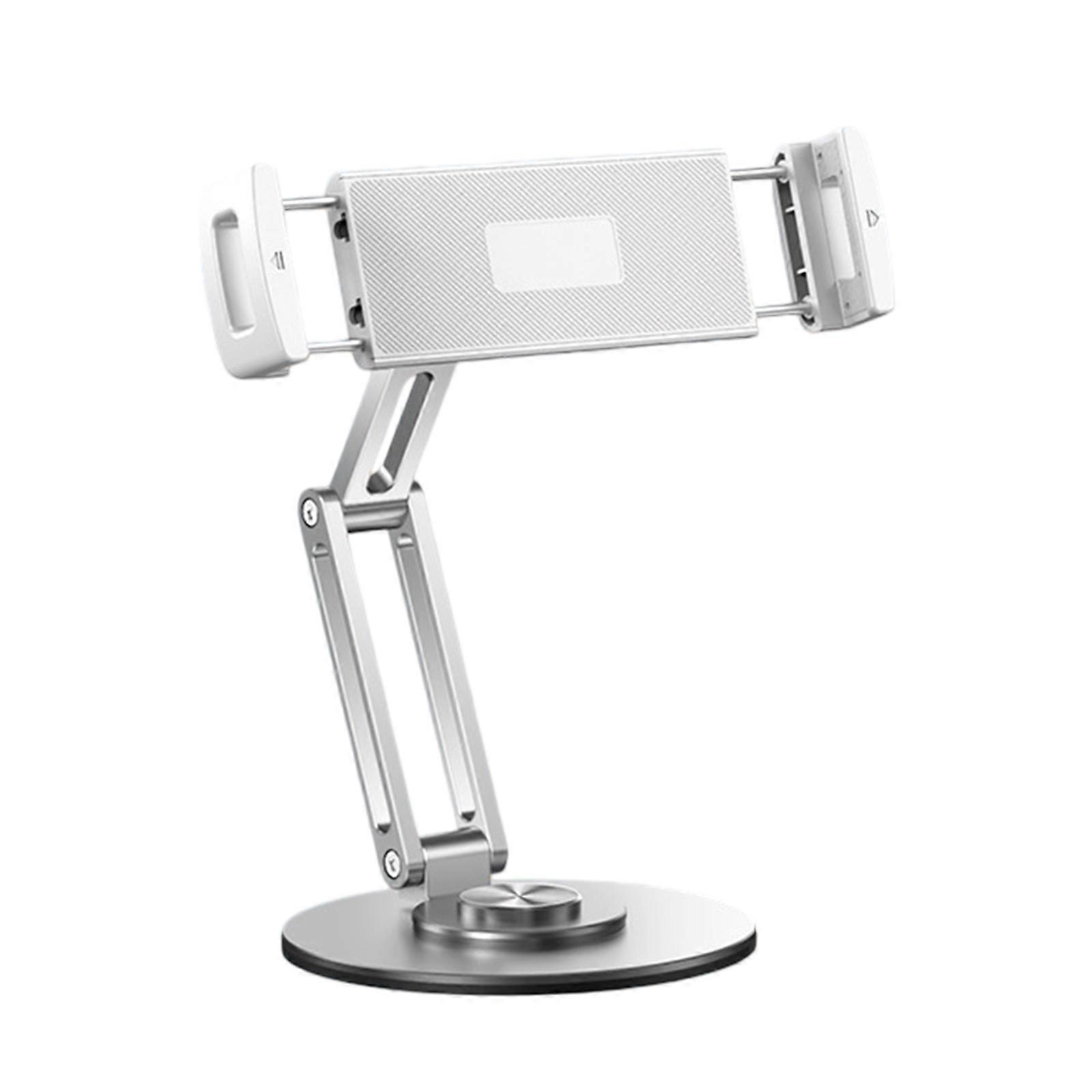 Tablet Bracket Mobile Phone Tablet Bracket Multifunctional Desktop Lazy Bracket 360 Degree Rotation Foldable Stand  Silver