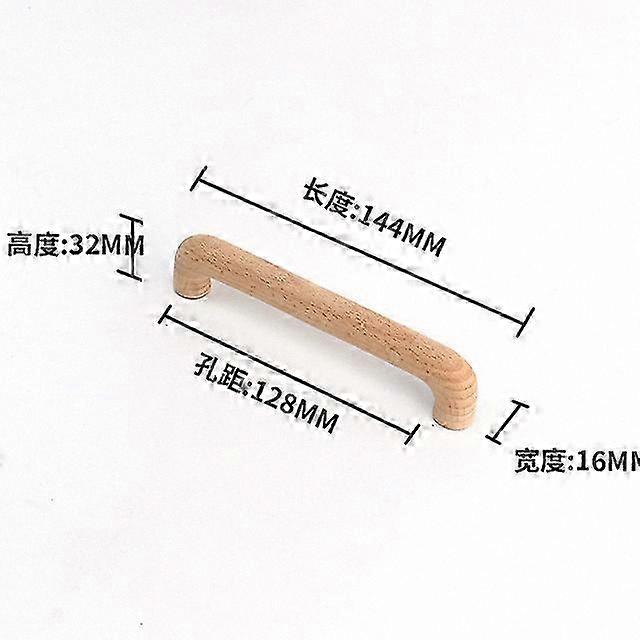 10PCS Solid Wood Cabinet Handles, Drawer Knobs for Kitchen Furniture
