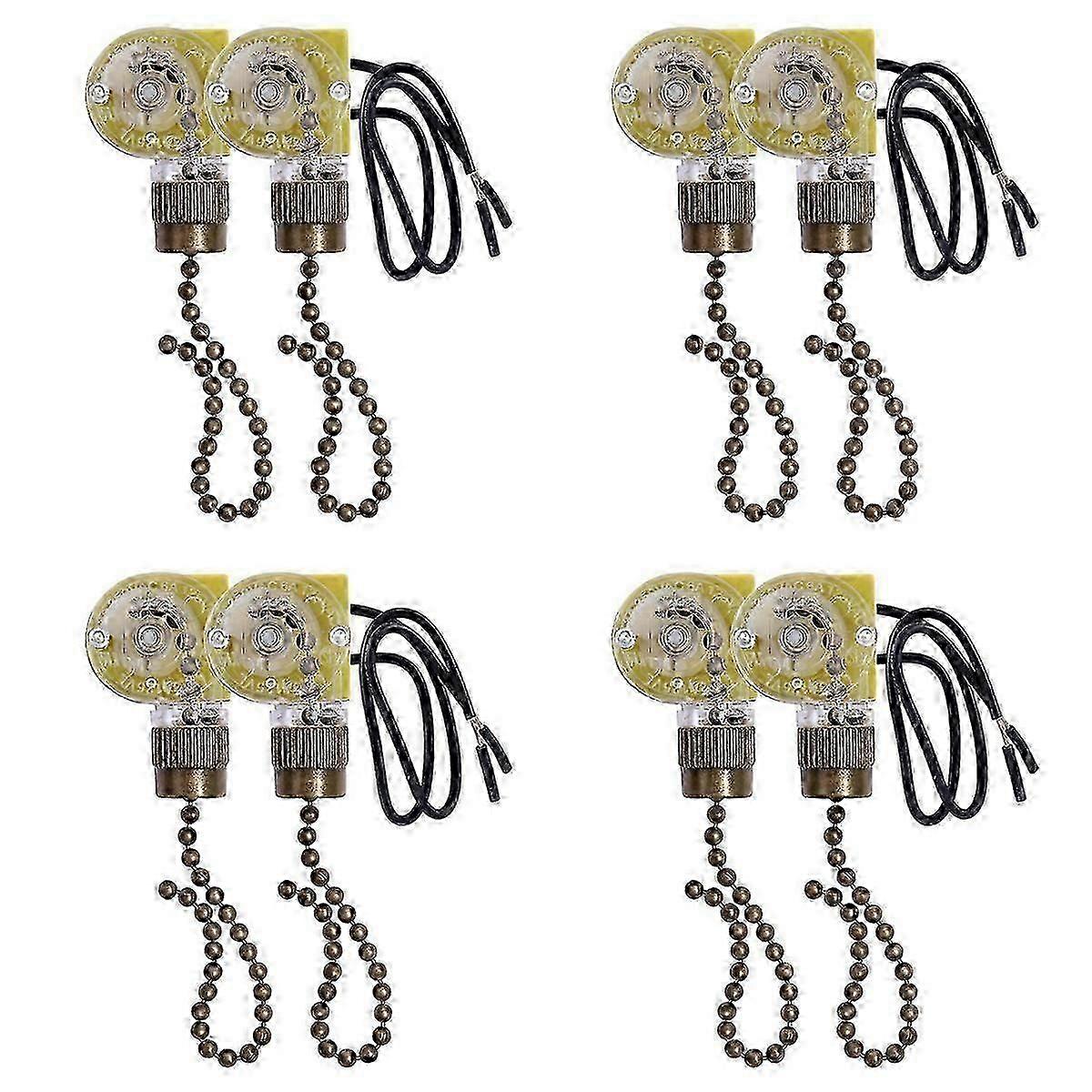 Ceiling Fan Light Switch ZE-109 Light Switch 2Pcs Bronze