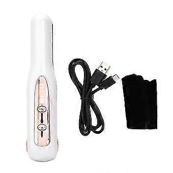 Professionelles USB-Ladegerät mit elektrischem Lockenwickler-Haarglätter kabelloses Haarstyling-Tool (Weiß)
