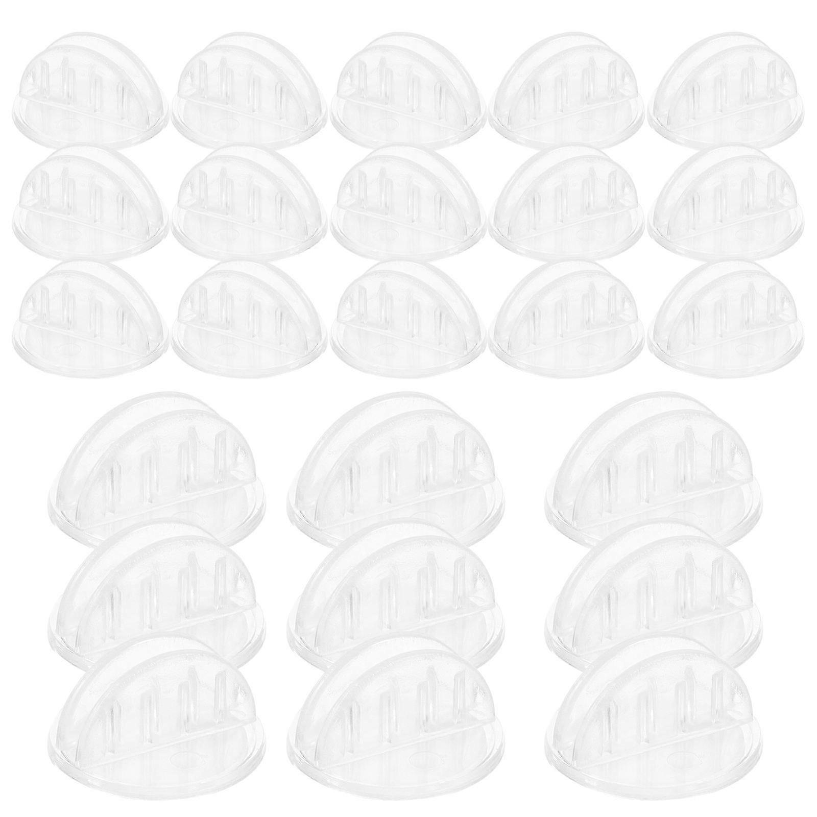 Supermarket Commodity Tag Clips Transparent 100Pcs Plastic Display Holders