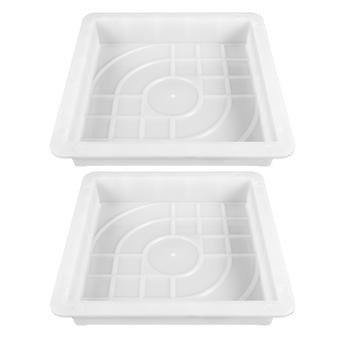 2 moules à carrelage pour sols et allées en béton, moules pour dalles et pavés, moules pour pierres et roches extérieures, pour la fabrication de chemins en béton.