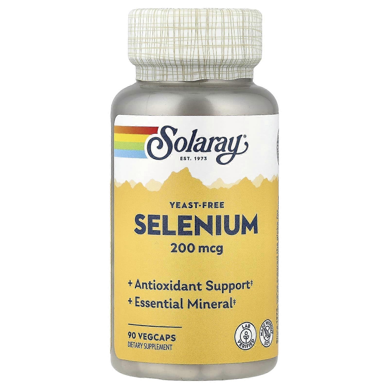 Solaray, Selenium, 200 mcg, 90 VegCaps, 2-Pack