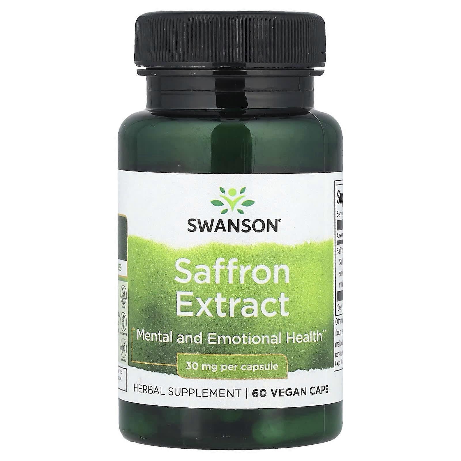 Swanson, Saffron Extract, 30 mg, 60 Vegan Caps