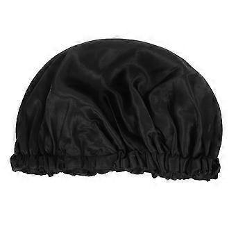Women Shower Cap: Large Waterproof Hair Bonnet with Elastic Band - Adjustable Sleep Cap for Washable and Reusable Bath Hat Long Curly