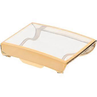 Protective Case Full Screen Plating Case Delicate Watch Case Compatible for Fitbit Charge 2/3 (Golden)