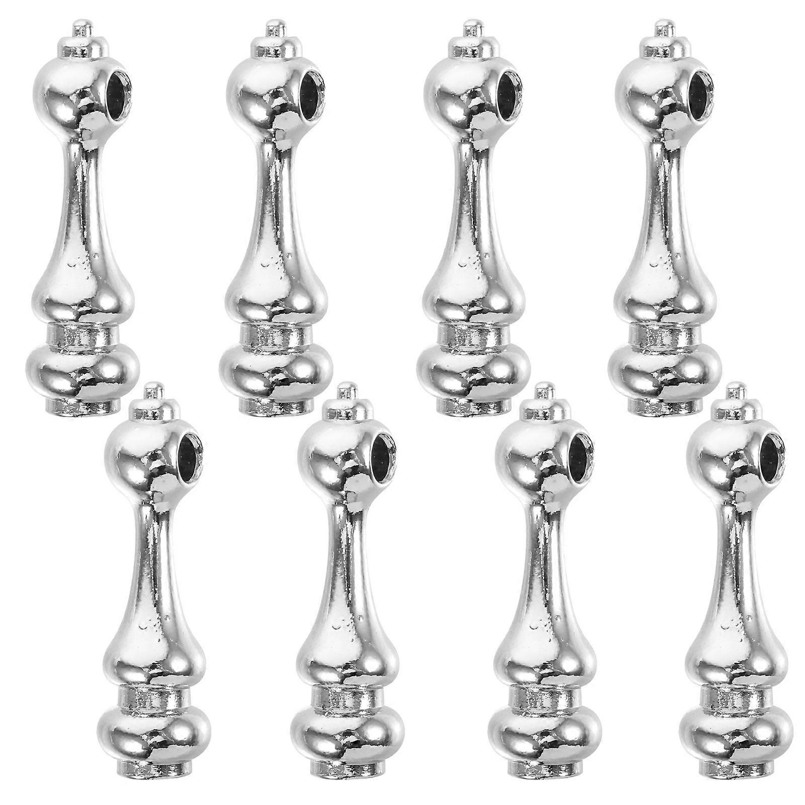 8pcs Kitchen Cabinet Knobs Dresser Knobs Drawer Knobs Cabinet Hardware Zinc Knobs for Dresser Drawers Silver