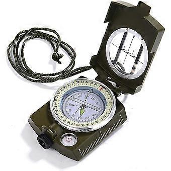 Multifunctional Portable Metal and Glass Compass with Distance Estimation for Outdoor Camping Hiking Mountaineering Hunting