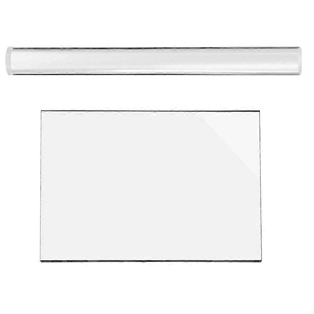 2-piece clay roller rectangular board set, clay rolling pin shaping tool set, transparent