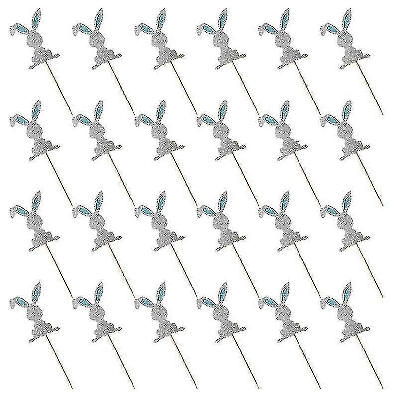 48pcs cake decorations , Rabbit Cupcake Picks