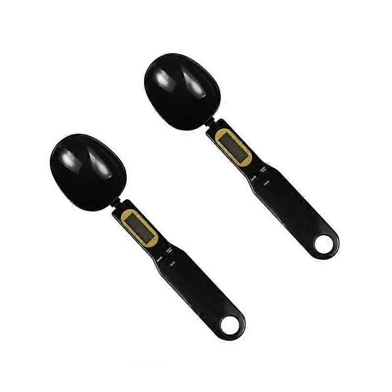 2-piece electronic kitchen scaleblack household high precision measuring spoon