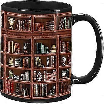 C-Handle Kaffe Krus Læsning Litterær motiverende nyhed Bibliotek Bogreol Krus Bogorm Krus Bog Elsker Krus Familie Venner Læser Bogorm
