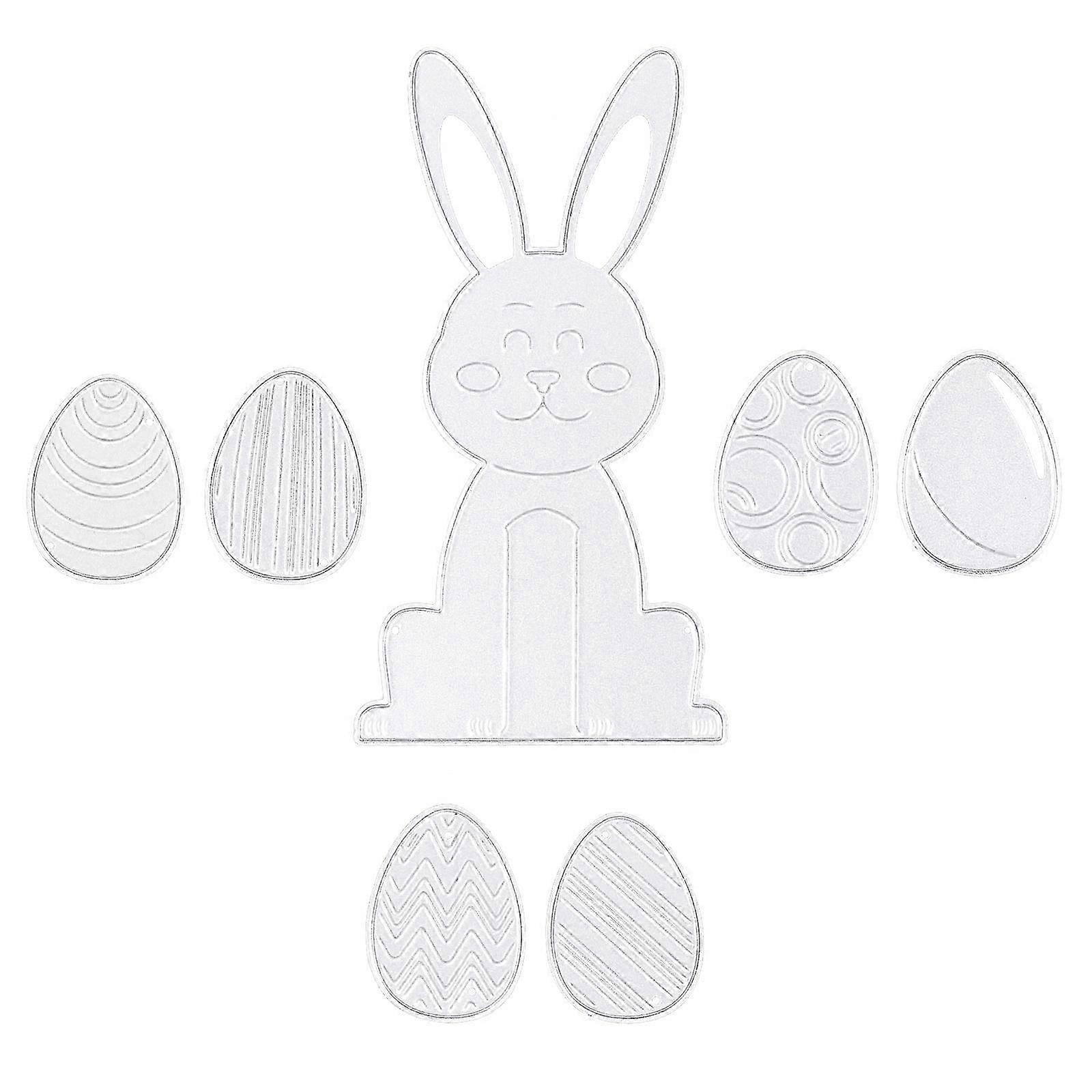 Silver Easter DIY Mold for Craft with 1Set Rabbit Embossing Tools 26-27