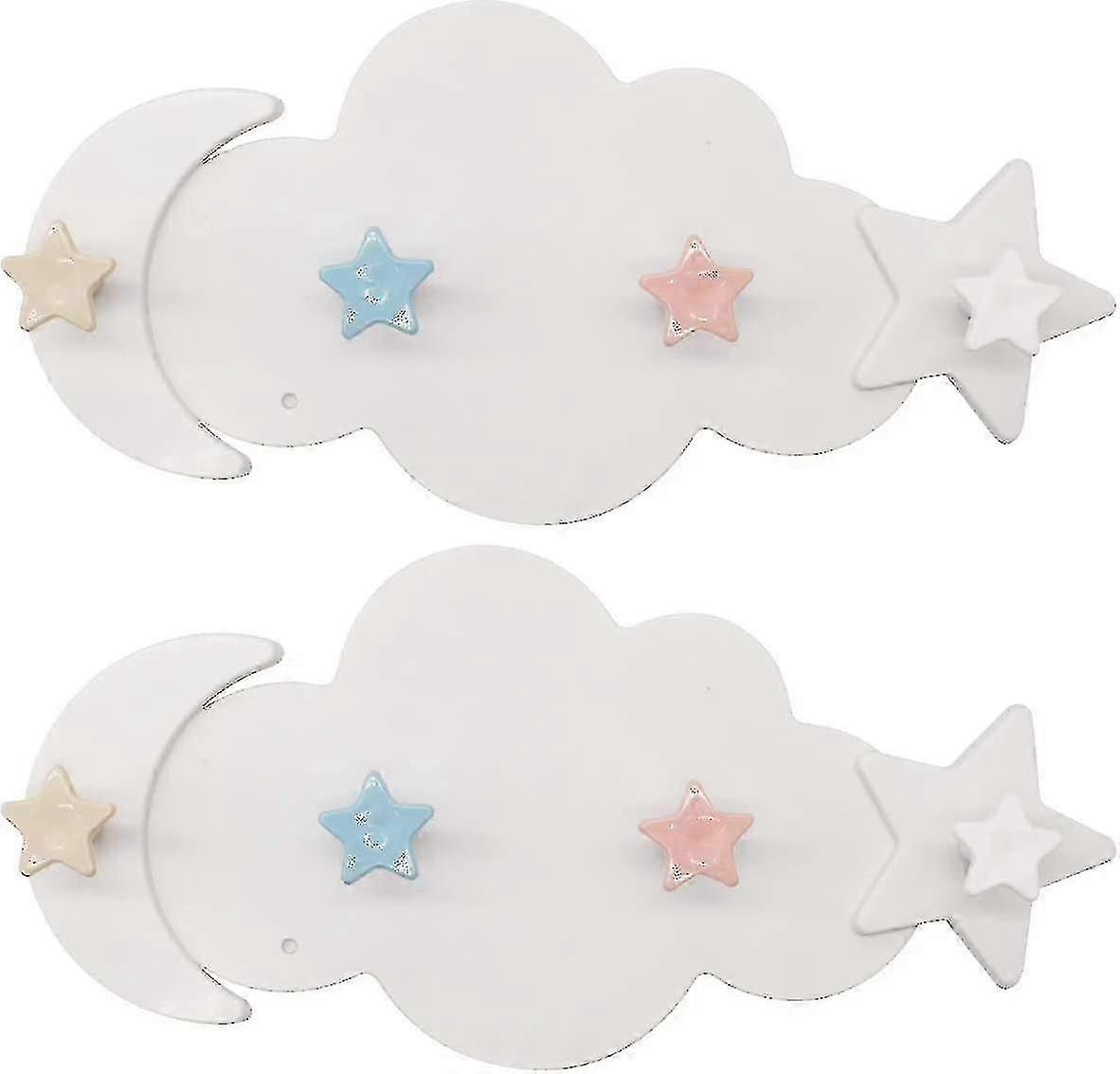 2pcs Cloud Viscose Door Rear Coat Hook Wall Seamless Strong Sticky Hook