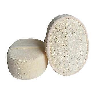 Esponja de banho de bucha vegetal bege para esfregar no chuveiro, 2 unidades, escova de massagem natural