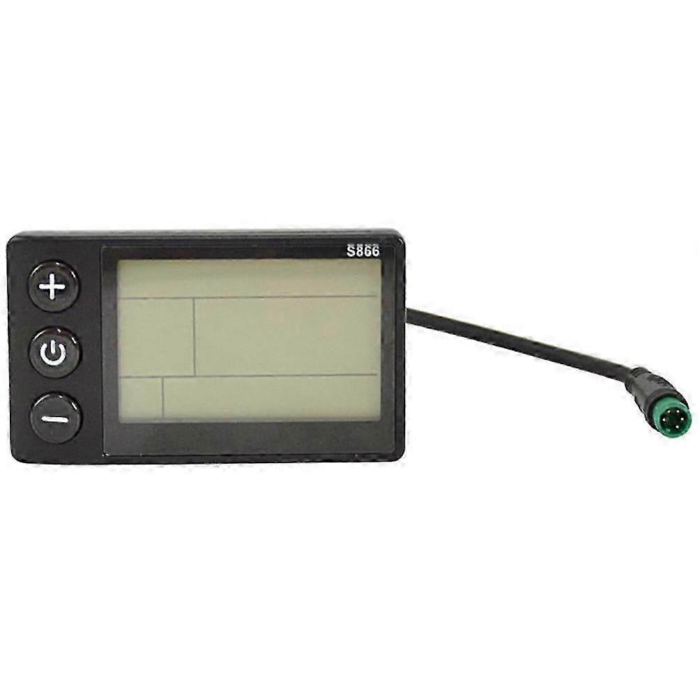 E-Bike LCD Display Meter Control Panel Compatible with S866, Waterproof