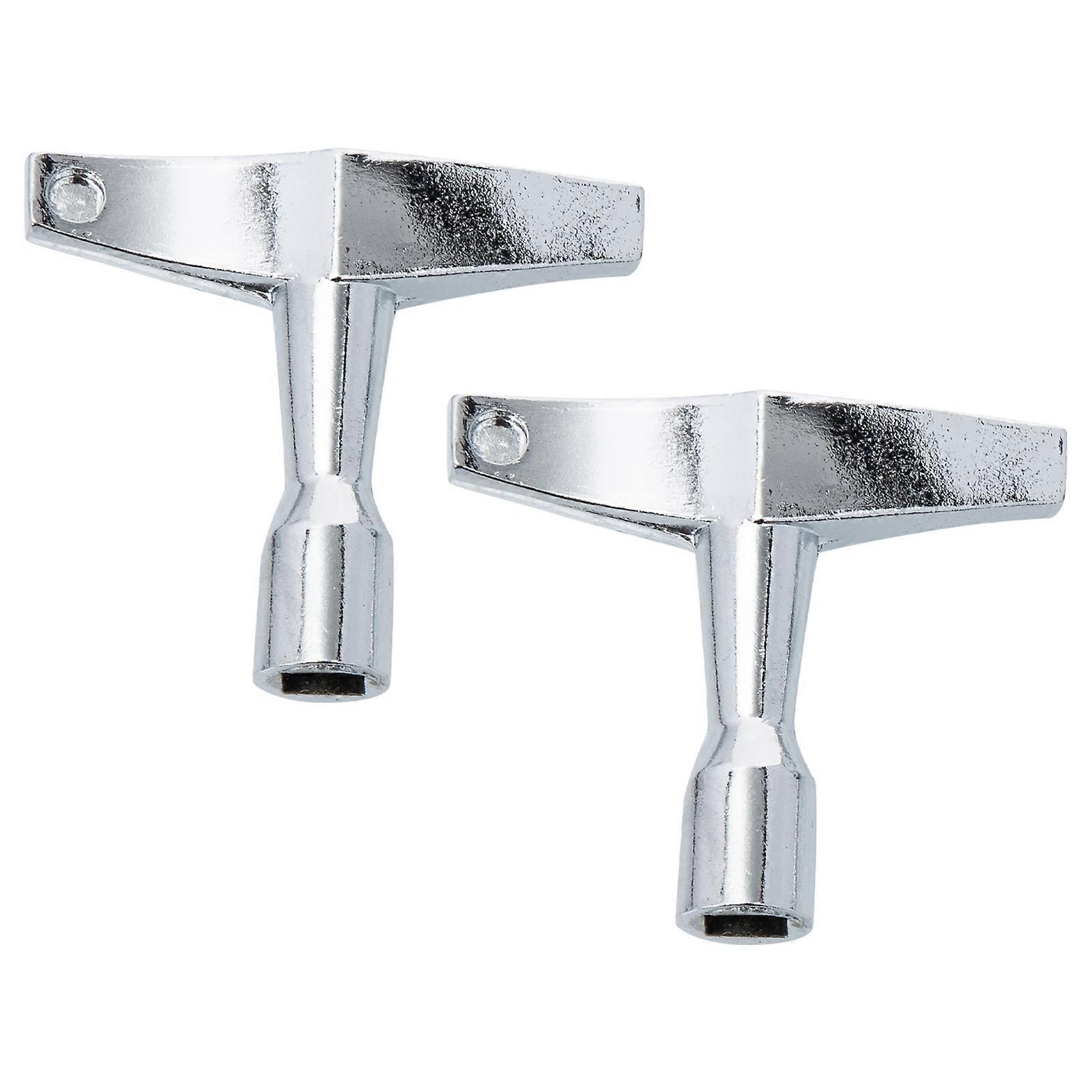 2pcs Drum Keys Percussion Drum Set Tuning Tools Drum Tuning Keys Silver