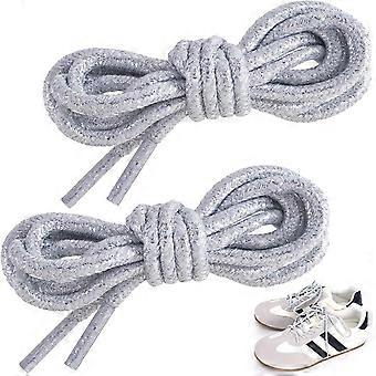 Shiny elastic rope shoelaces, round shoelaces, suitable for athletic shoes, boots, hiking shoes, and running shoes.