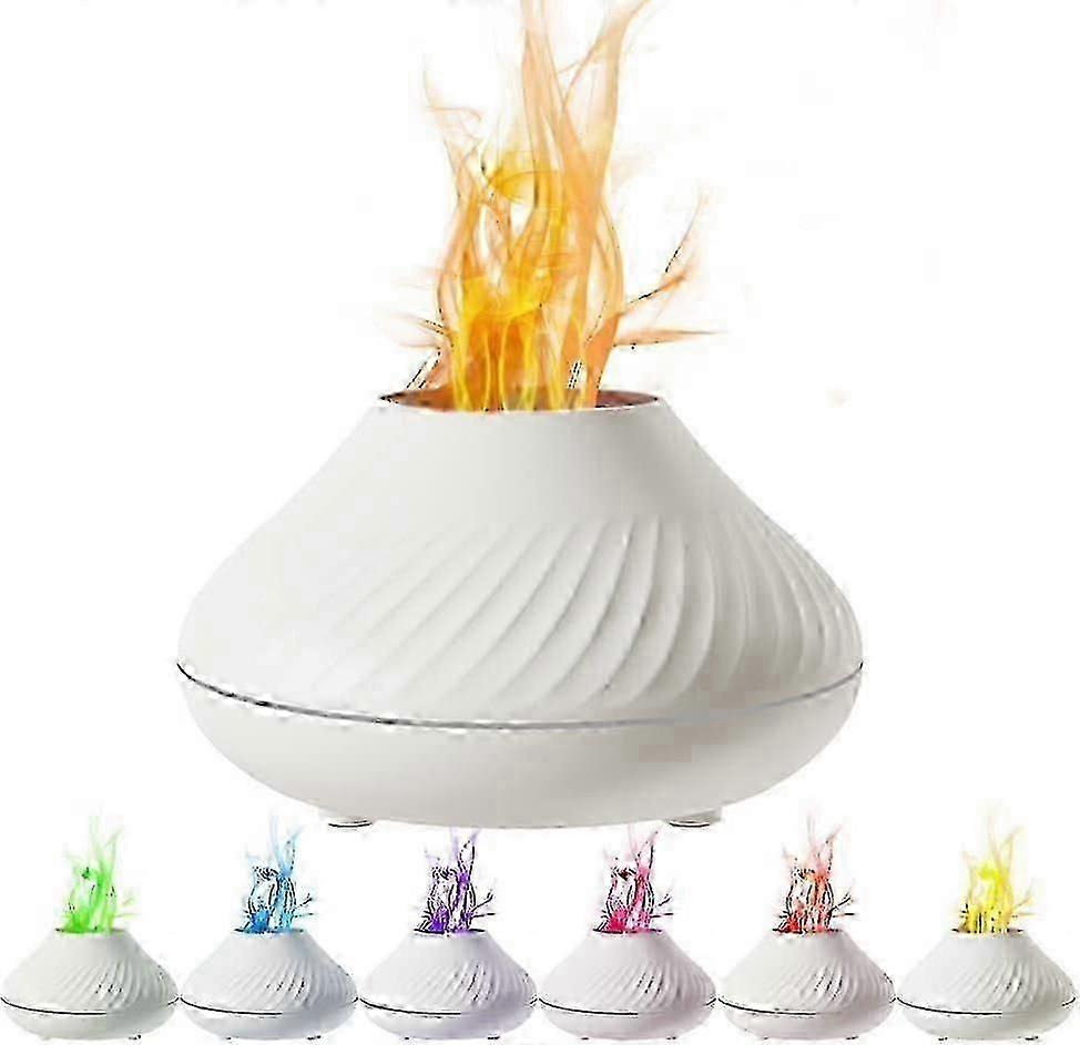 2026 Good!! Aromatherapy Diffusers, Flame Aroma Diffuser,130ML Essential Oil Diffuser, 7 Flame Colors Humidifier, Small Oil Diffusers for Home, Office