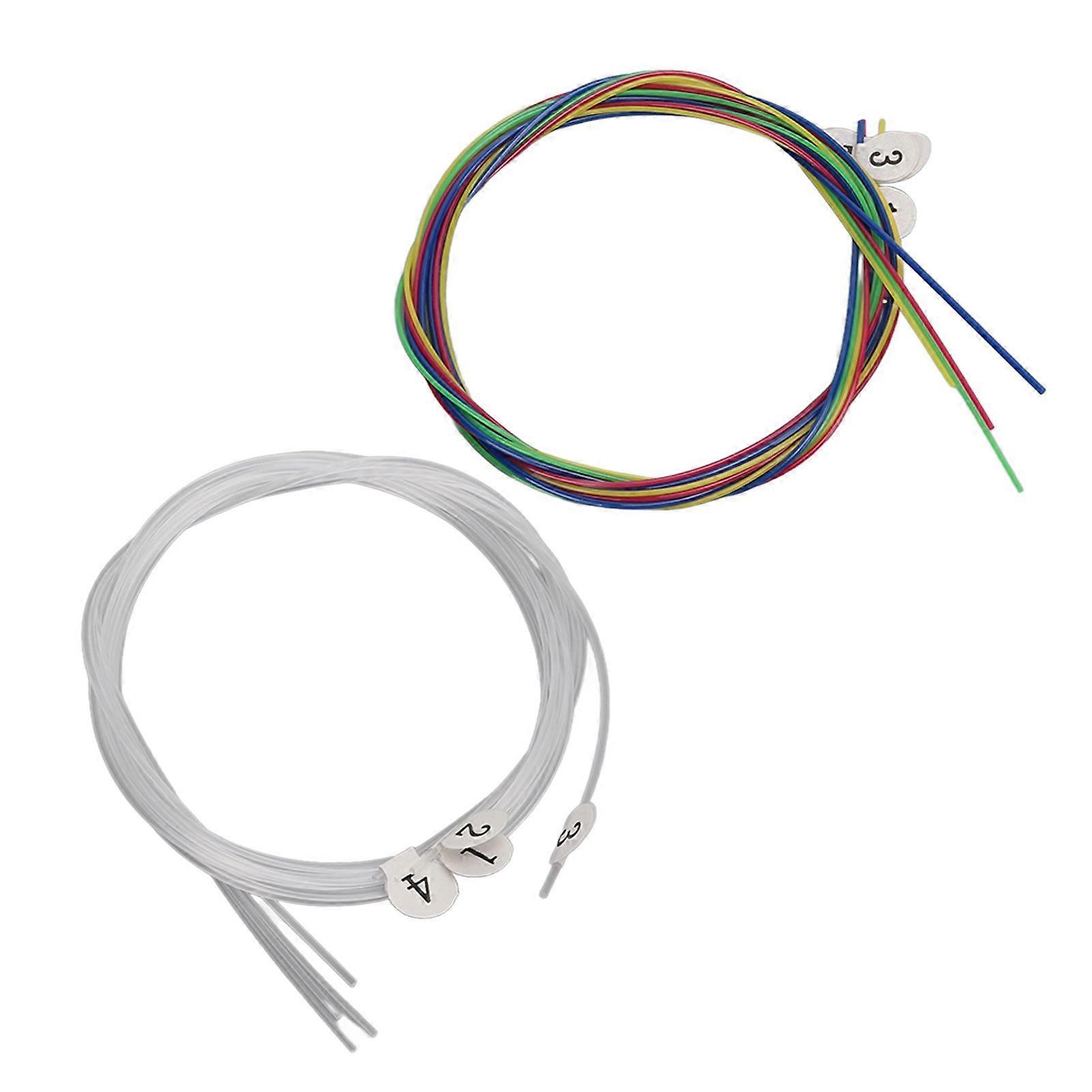16Pcs Ukulele Multicolor Strings Universal Nylon String Replacement for Friends Colour Coating