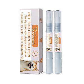 Pet Toothbrush Pen for Dogs & Cats  Tartar & Plaque Remover, Breath Freshener, Gum Care Oral Gel