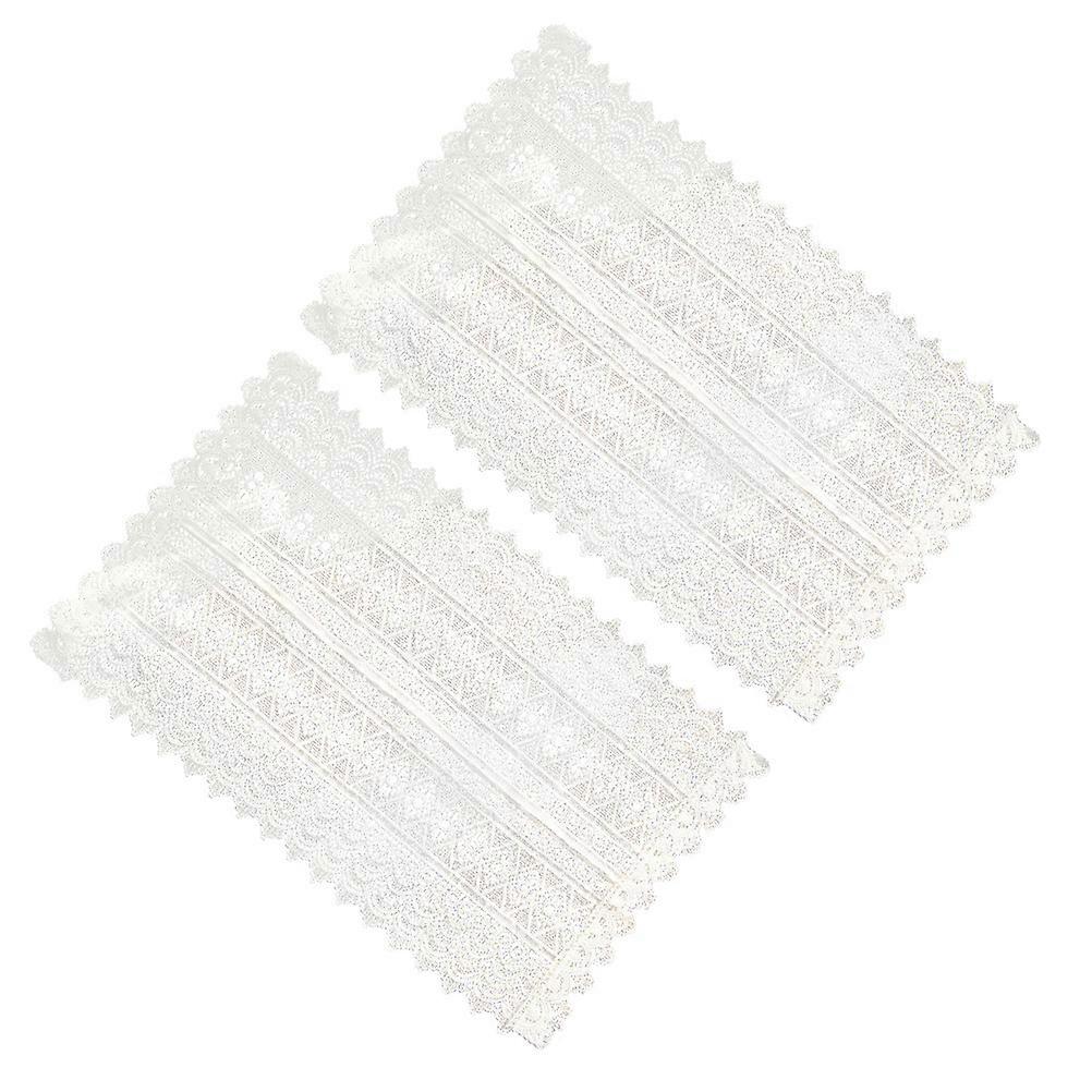 Table Mat for Wedding Use 2Pcs White Decorative Table Accessory