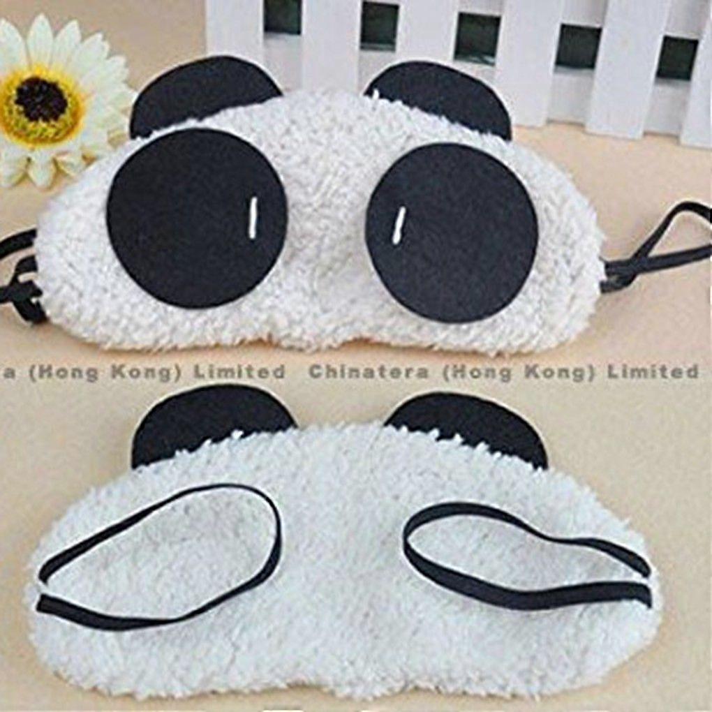 1 Cute Panda Pattern Eye Mask for Travel and Sleep
