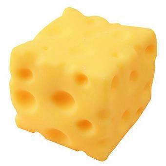 Slow Rising 3D Yellow Cheese Squishy Toy, Soft Squeeze Cheese Block Novelty Stress Relief Balls for Adults