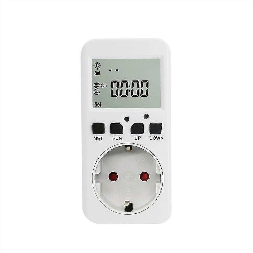 Multifunctional Digital Light Controlled Timer Socket Cycle Programmable Digital Timer Outlet Switch-EU Plug