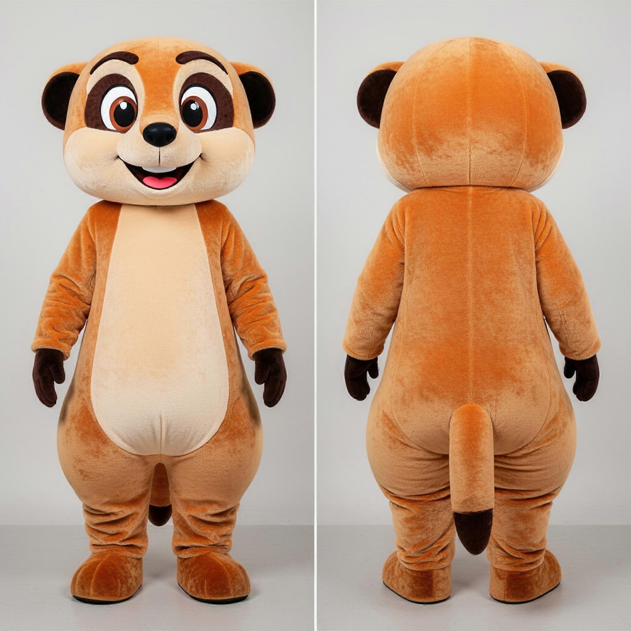 MASTICOT Tan Playful Meerkat Mascot