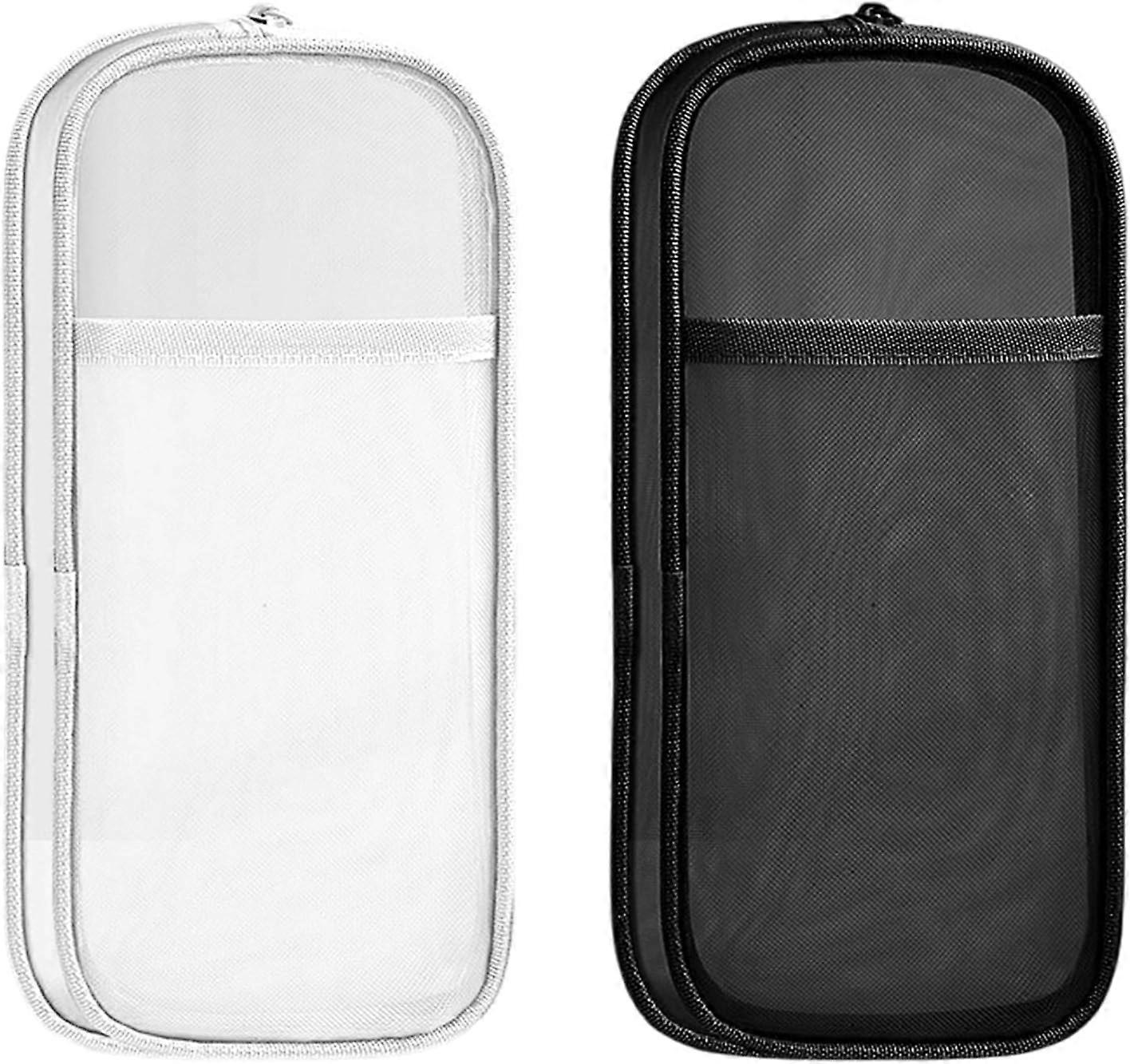 2PCS Pencil Case, Simple Colored Pencil Case for School Use, Makeup Ba