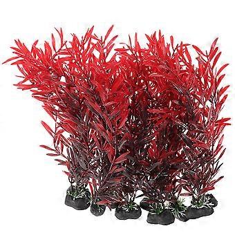 Kunstplanten voor een aquarium, gemaakt van plastic, ter decoratie (10 stuks).