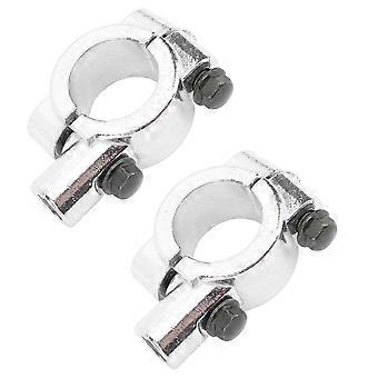 2 Szt Kierownica motocykla Lusterko Uchwyt Lusterko Wsteczne 22mm Uchwyt na gwint Adapter zaciskowy do motocykli ATV Skuter Srebrny M10