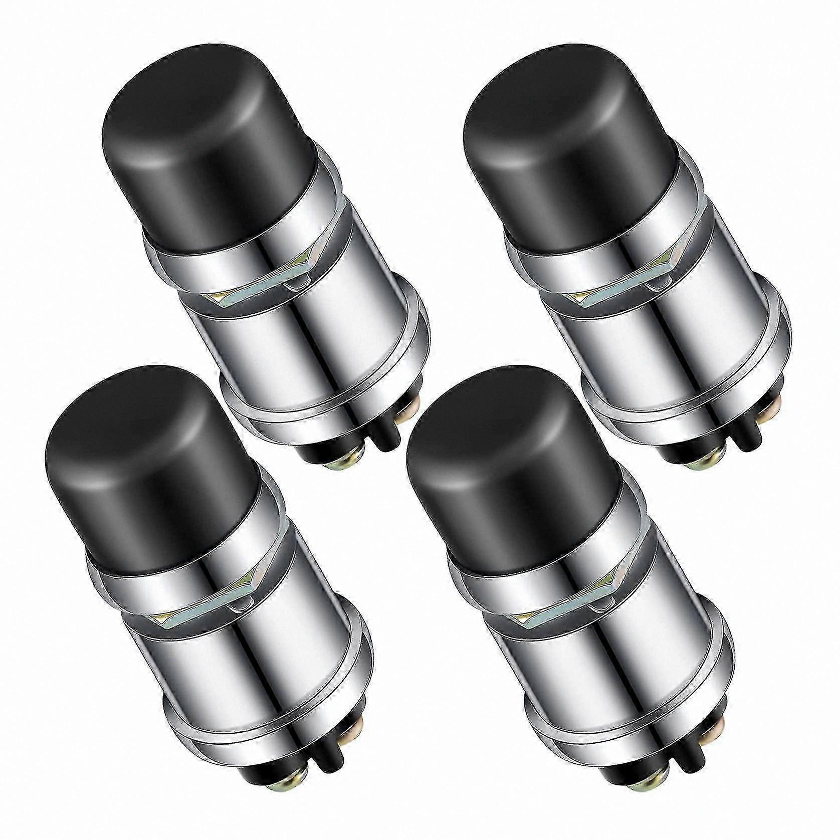 4 Pack Weatherproof Momentary Push Button Switch for Engine Start, 12V/24V