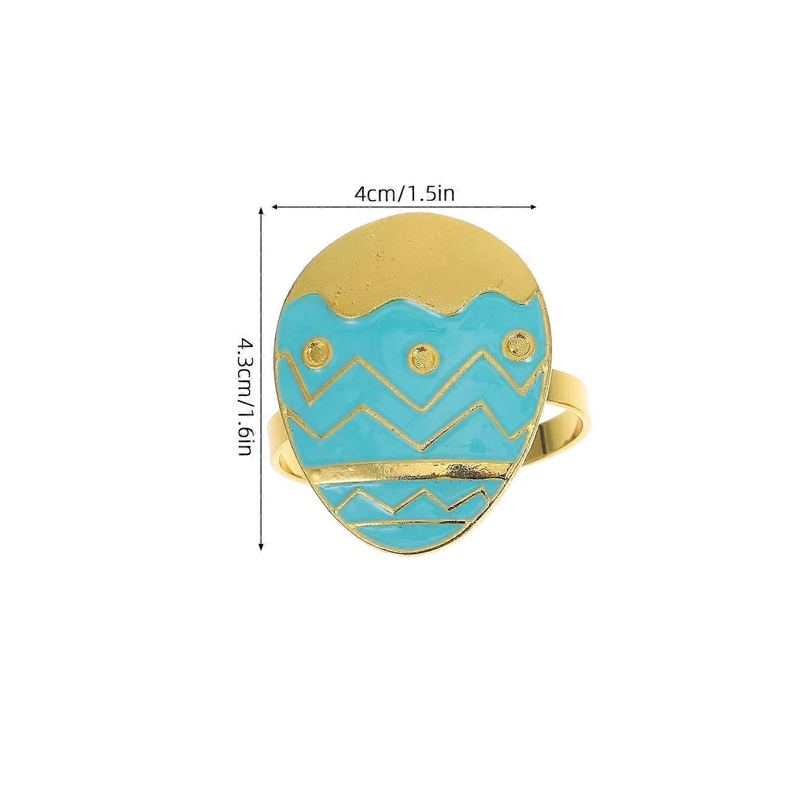 Holiday Table Decor Easter Egg Napkin Rings for Celebration 2Pcs