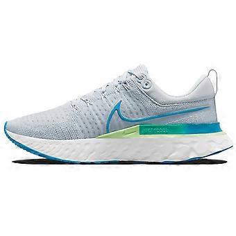 Nike React Infinity Run Flyknit 2 Pure Platinum Emerald Laser Blue CT2357-007