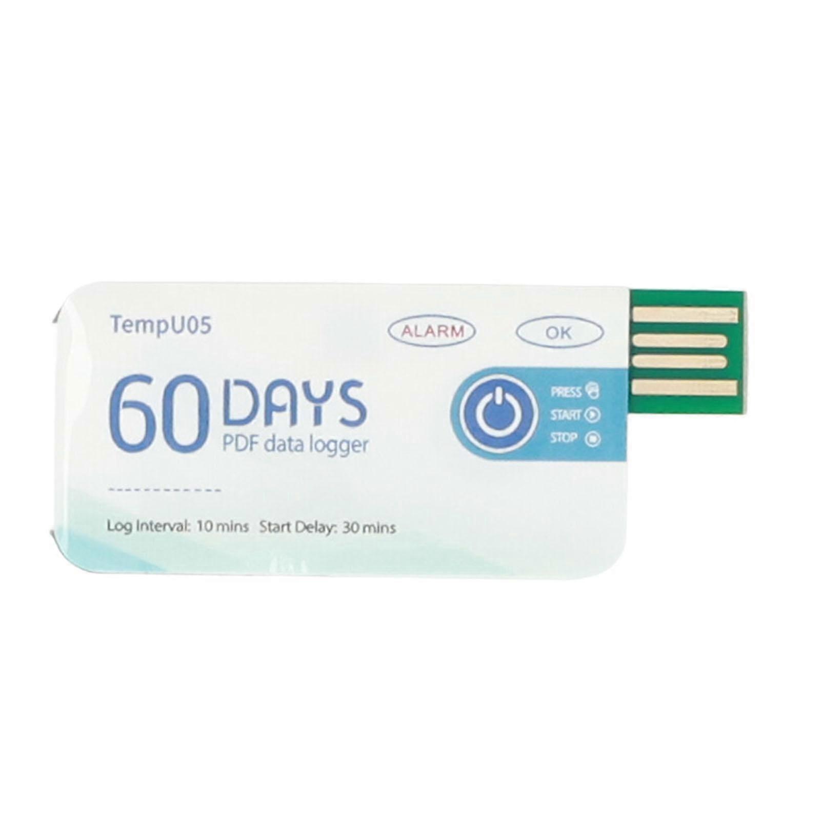 TempU05 Single Use Temperature Data Logger Disposable USB Temperature Recorder PDF Report