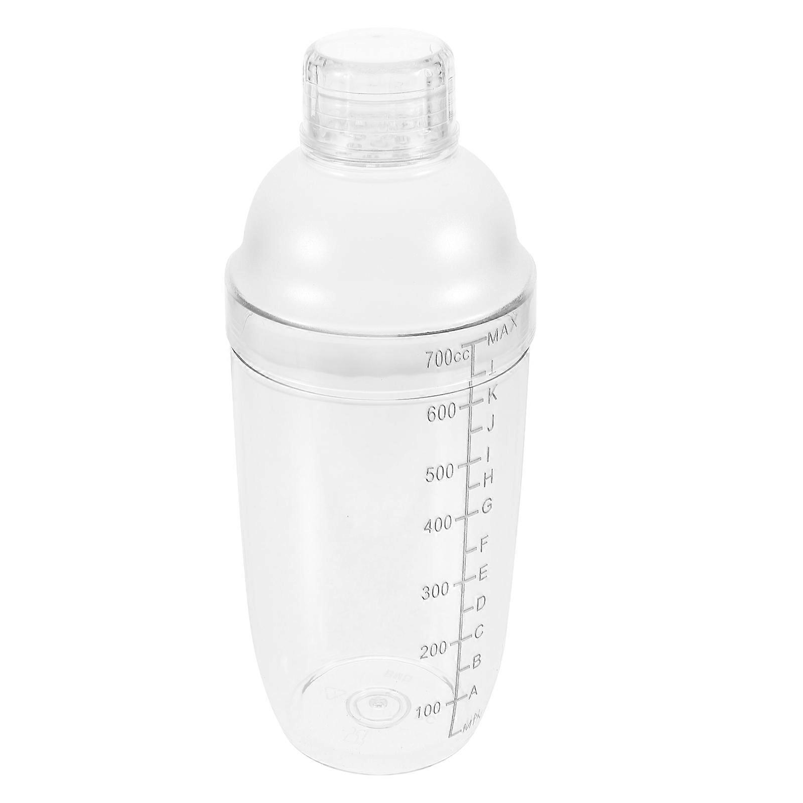Transparent Cocktail Shaker for Plastic Drink Mixer 700Ml Quantifier