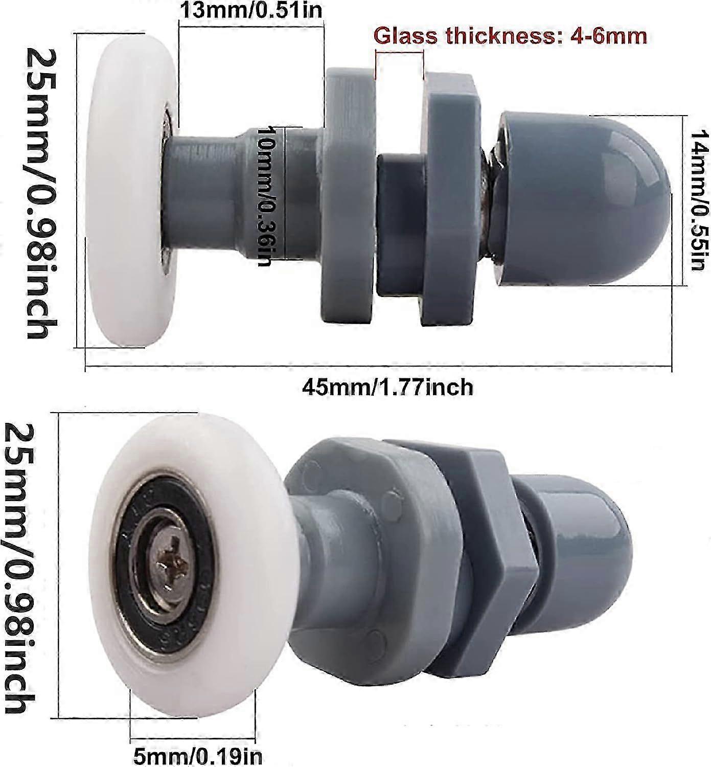Nylon 25mm Sliding Door Roller