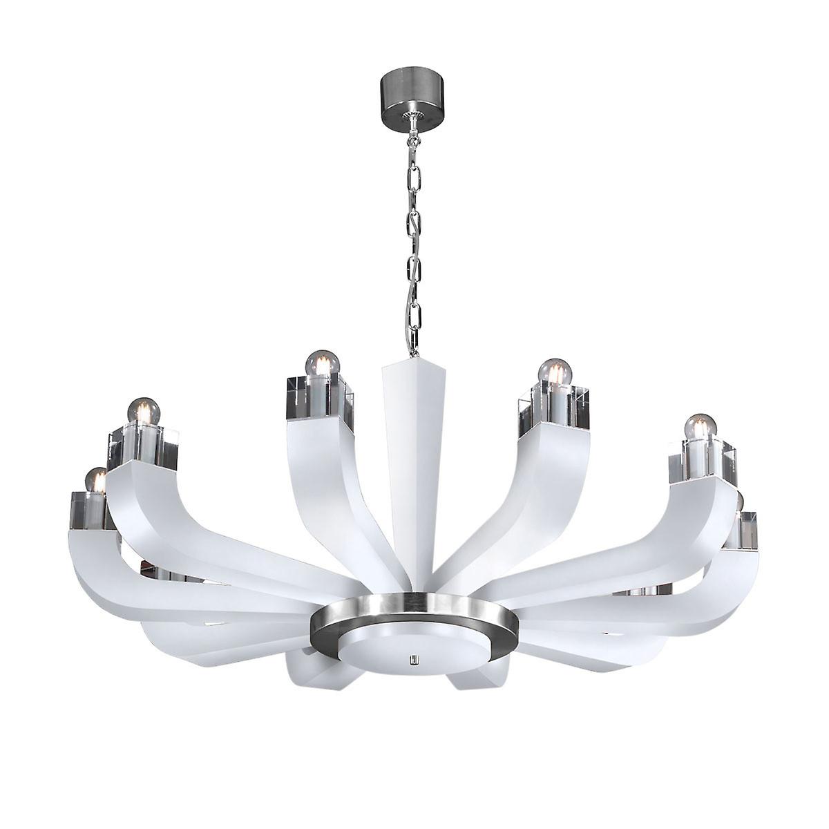 Kolarz Riviera Multi Arm Pendant Ceiling Light 10 Light White