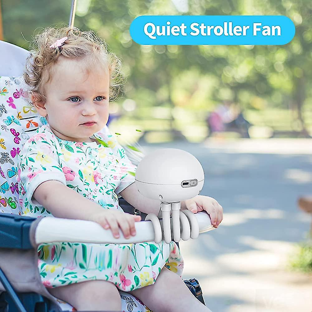 Stroller Fan, 3 Speed Portable Clip On Stroller Fan With Flexible