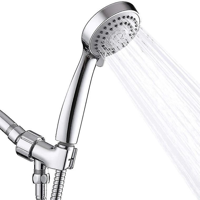 High Pressure Setting Chrome Face Handheld Shower With Hose