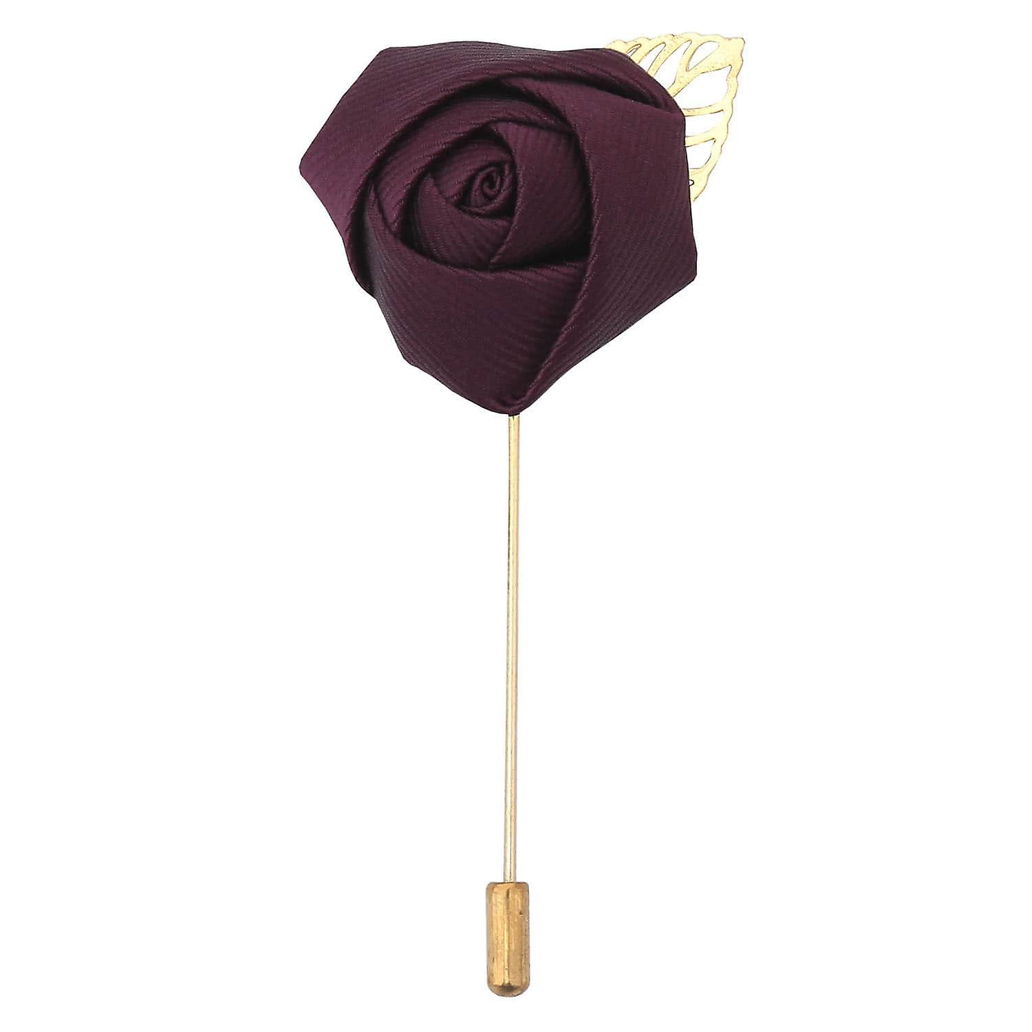 Tawny Port Plain Twill Lapel Pin