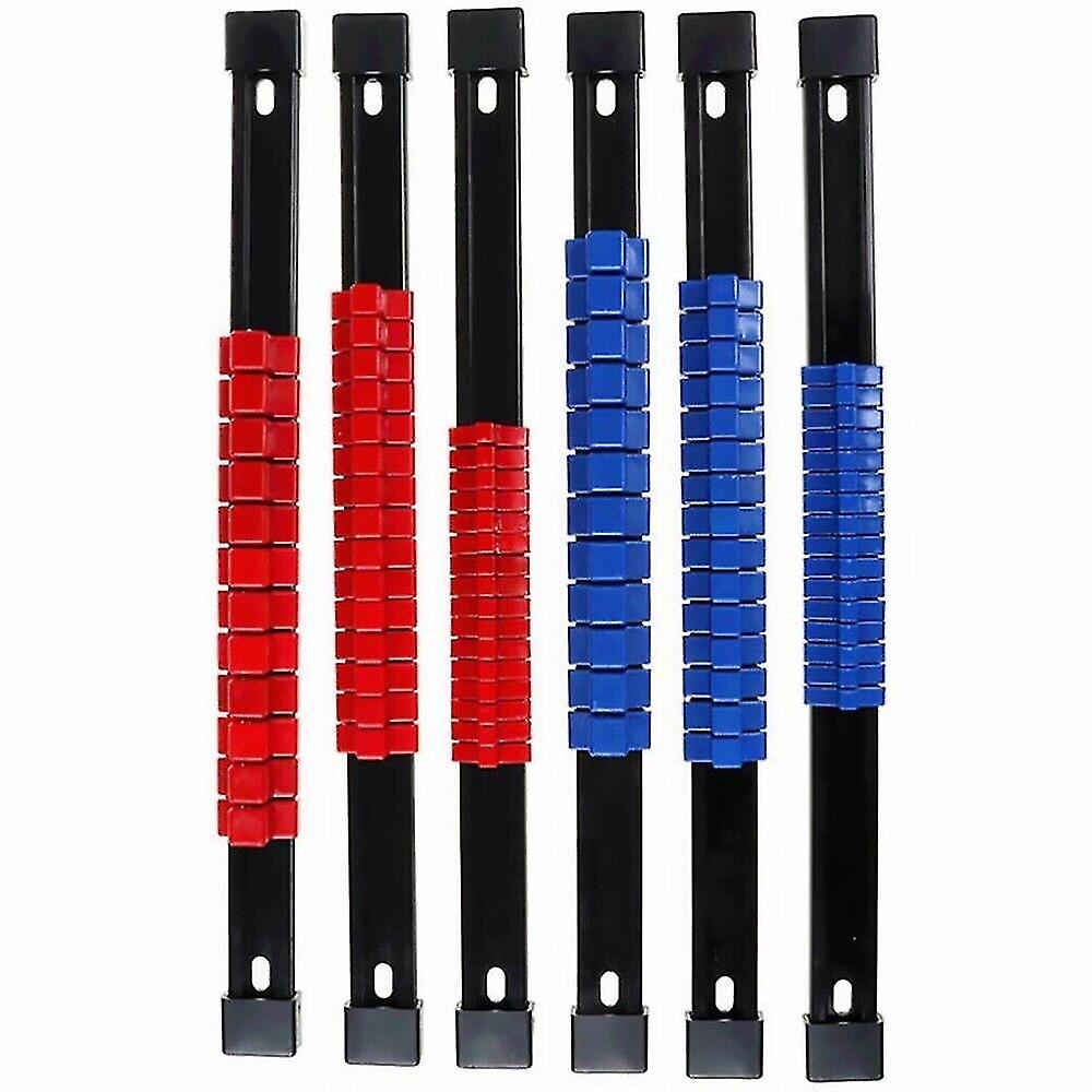 Drive Socket Clip Rail Drive Socket Rails Portable Socket Organizer.(red+blue)(6pcs)