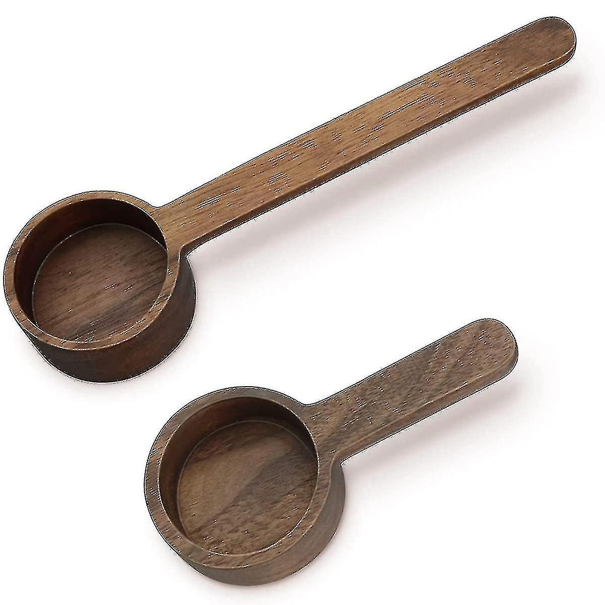 2 Pack Coffee Bean Wooden Coffee Spoon