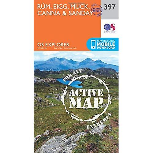 OS Explorer Map Active (397) Rum, Eigg, Muck, Canna and Sanday (OS Explorer Active Map)
