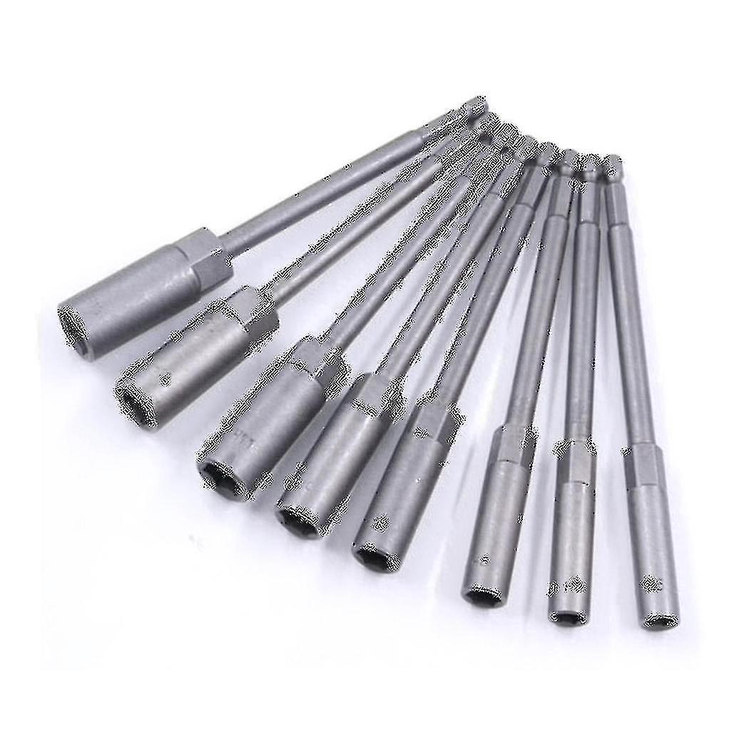 Impact Drill Bar Wrench Extension 8pcs Socket Adapter Set 8pcs Power Nut Driver Long Metric 150mm 1